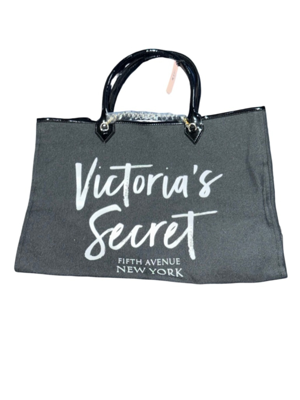 Women's Victoria's Secret Gray Black Tote Bag One Size